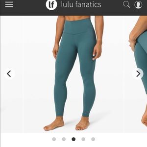lululemon align hr pant 28” desert teal sz 2